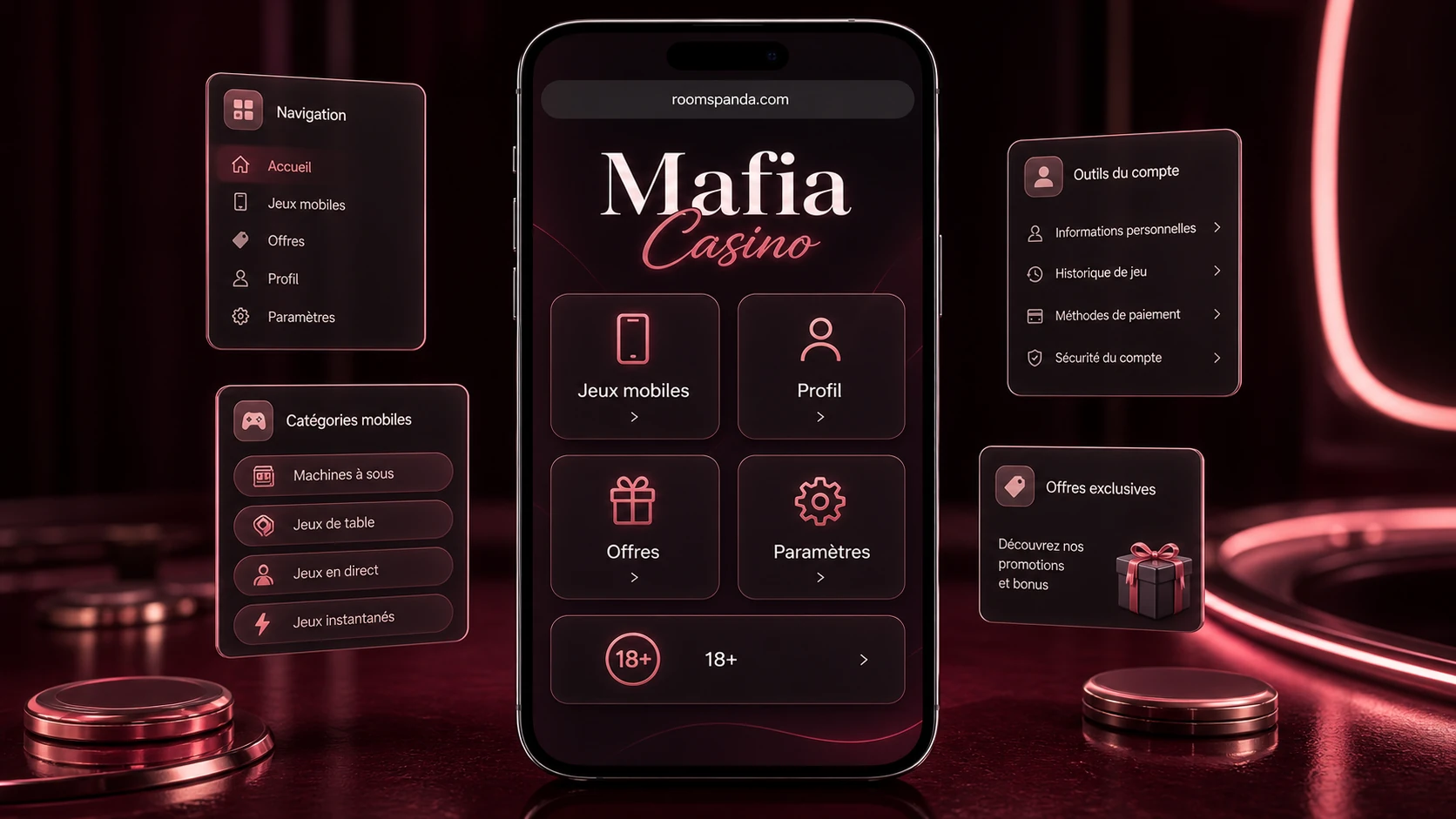 Fonctionnalités de la mafia casino app